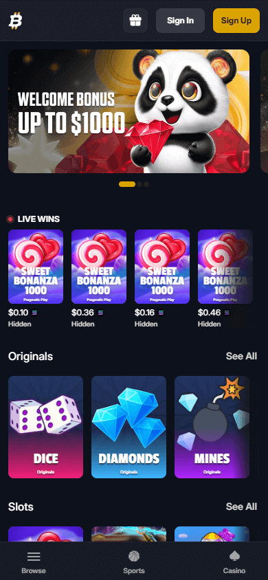 Canada Player Overview Bitfortune VIP Casino Experience